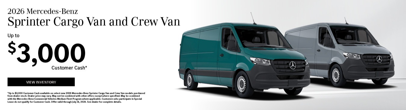 2026 Mercedes-Benz Sprinter Cargo Van and Crew Van